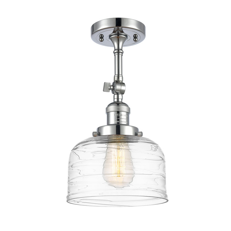 Plafonnier semi-encastré Asbridge, Ampoule non incluse, Chrome poli