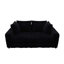 Canapé moelleux en velours côtelé 4 places avec repose-pieds et fauteuil convertible
