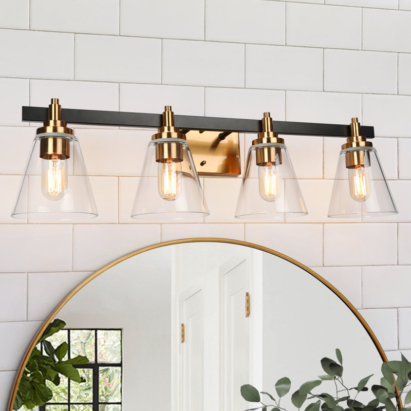 4-Light Dimmable Modern Brass Vanity Light