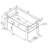 Black 1-Shelf Rectangular Glass Top Coffee Table