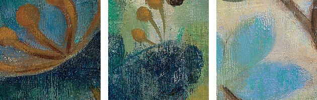 «Peacock Garden» par Curie, reproduction d'art, H 32 po x l 44 po x P 1 po, Cadre noir