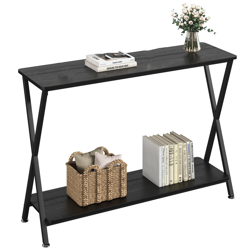 Thaliah Console Table, Black, 31.89" H x 31.49" W x 11.81" D