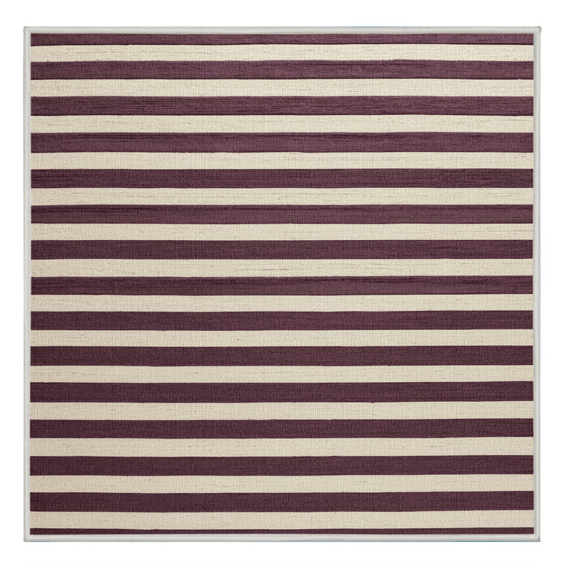 Tapis beige à rayures horizontales lavable à la machine, Rectangle 2 pi x 3 pi