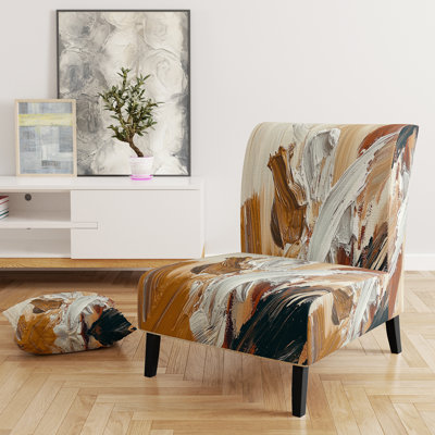 Brechta Vibrant Curve Design II - Velvet Upholstered Modern Slipper Chair