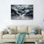 Ensemble de 1 tableau sur toile représentant une cascade de montagne-129067237-129067239