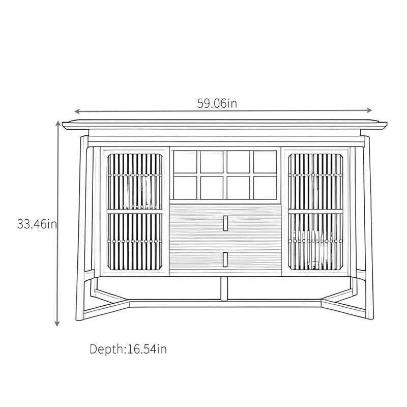 Retro Large-Capacity Sideboard