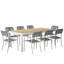 Ensemble de salle à manger rectangulaire en aluminium pour 8 personnes Leeson