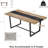 71" Rectangular Farmhouse Industrial-Style Dining Table-1643396094