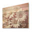 «White Daisy Bloom Elegance - marguerites», art mural sur bois de pin naturel-683330974