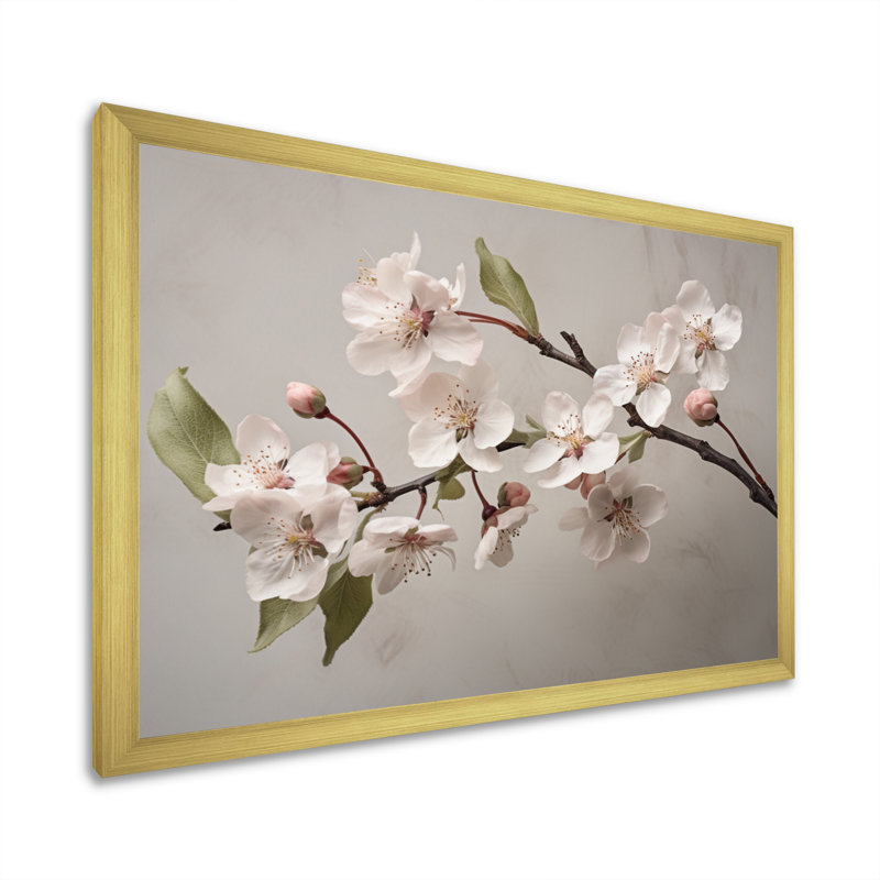 «Apple Blossom Delight I», reproduction d'art sur toile, H 30 po x l 40 po x P 1,5 po, Encadrement doré