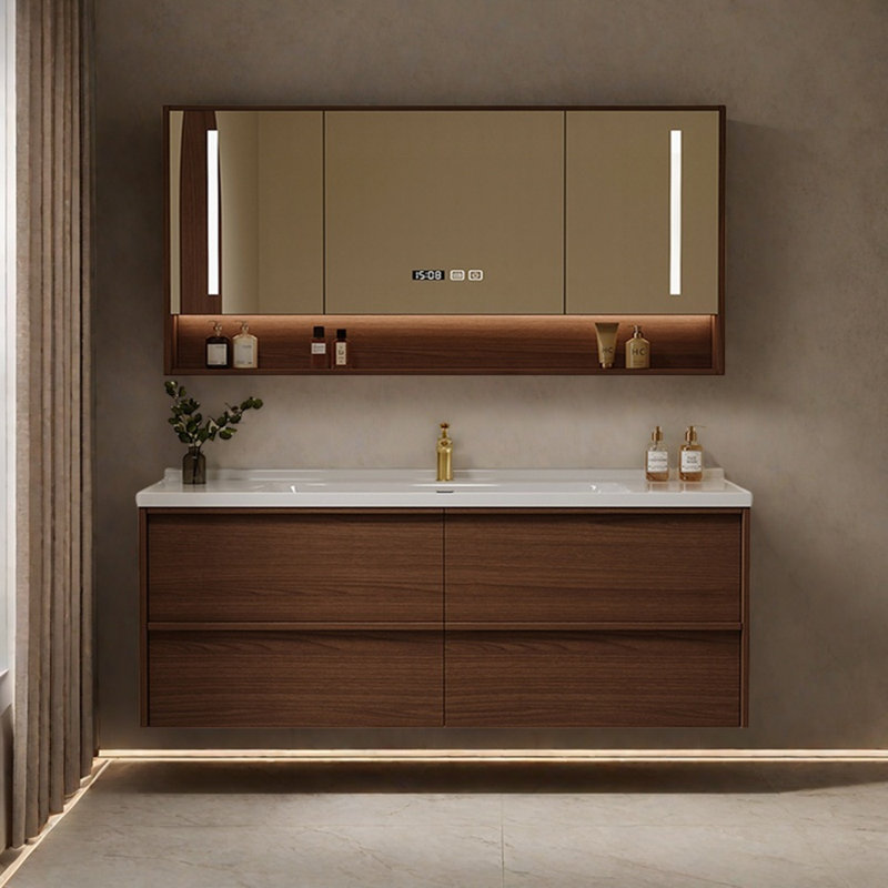 Minimalist retro style bathroom cabinet