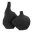 Ensemble de 2 vases noirs superposés Uttermost