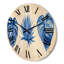 Horloge murale en bois feuilles tropicales-63902161