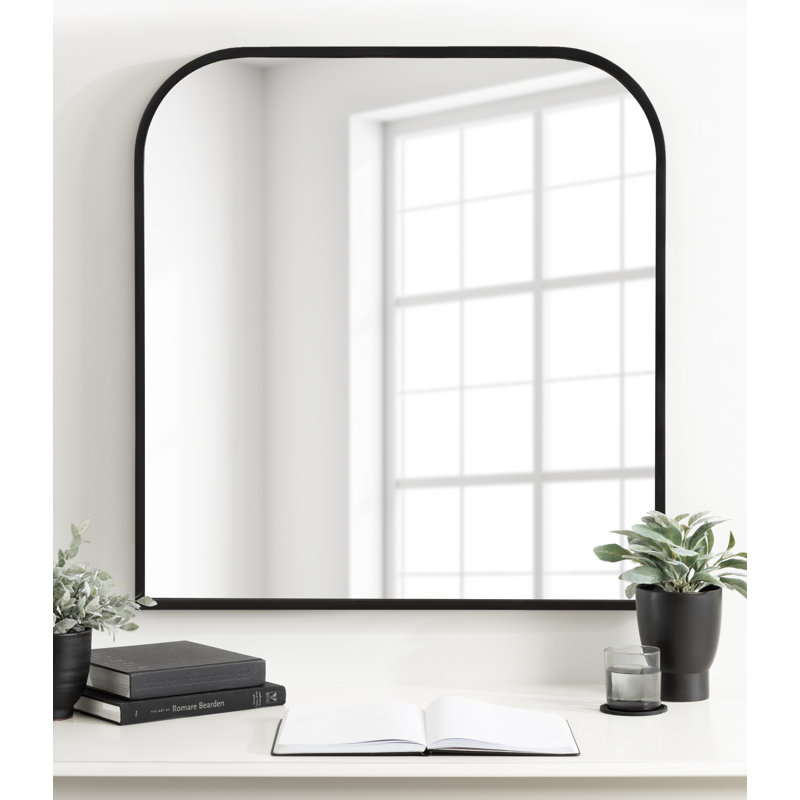 Metal Flat Mirror, Black