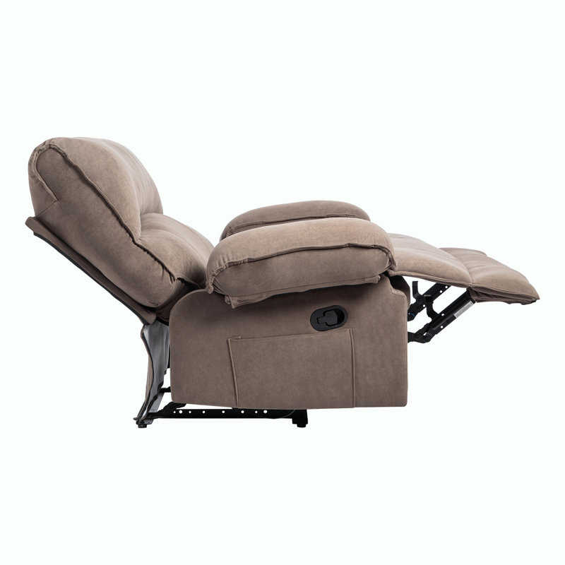 Oversized Manual Recliner Chair, Brown