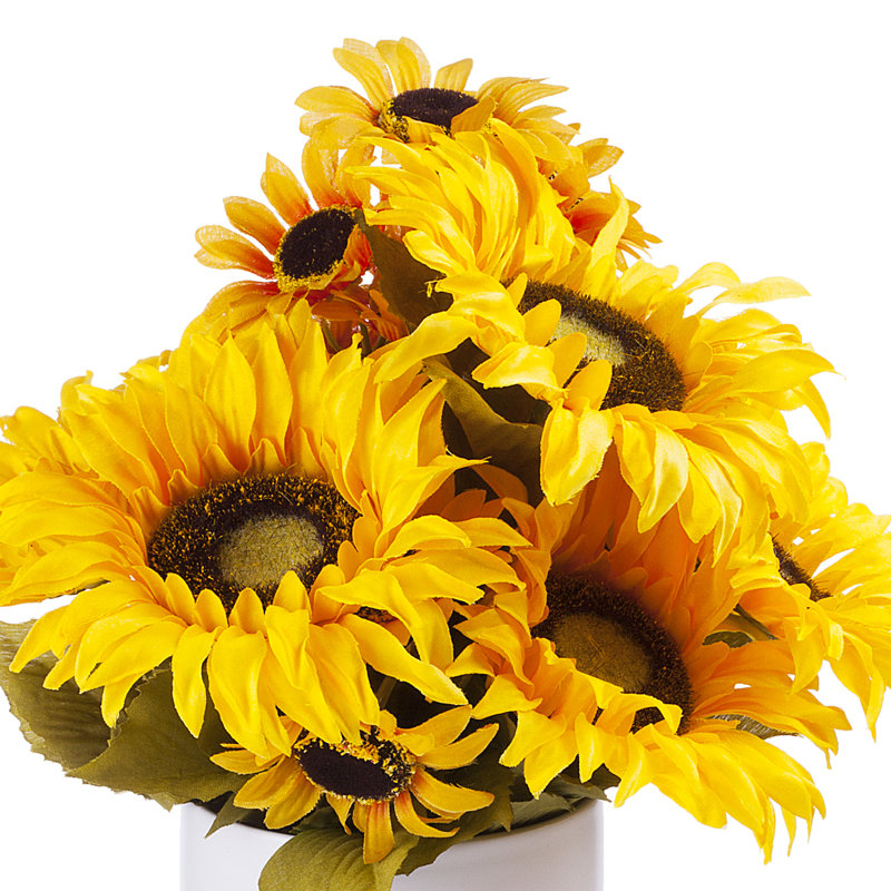 Arrangements floral tournesols et les vases