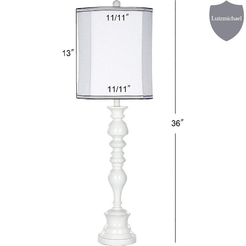 Lampe de table blanche 36 "Polly