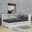 Lit de jour simple avec 2 tiroirs de rangement et ports USB-1389825442