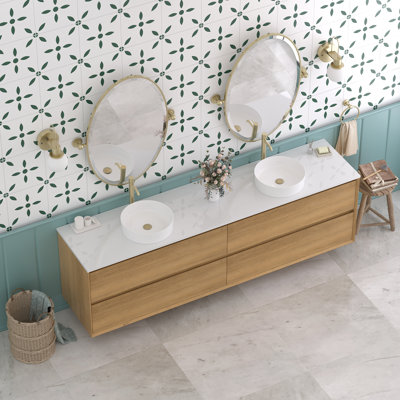 Meuble-lavabo flottant double 84 po Newark