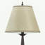 Ensemble de 2 lampes de table bronze et beige avec abat-jour conique