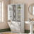 Freestanding Tall Bathroom Storage With 2 Tilt-out Laundry Hampers, Adjustable Shelves And Door-mounted Organizer-727862422
