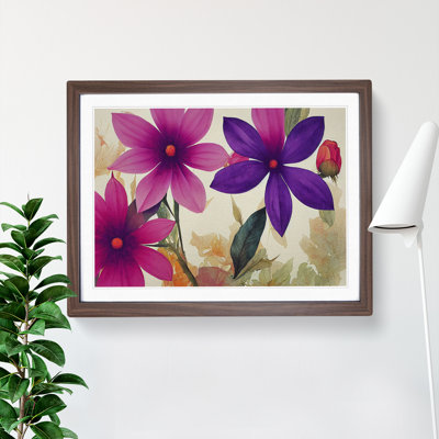 Epic Watercolour Flowers - Framed Print