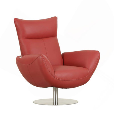 Chaise rembourrée en cuir véritable moderne