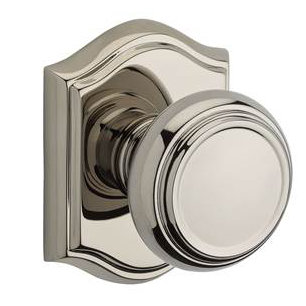 Traditional Passage Door Knob with Traditional Arch Rose Baldwin 