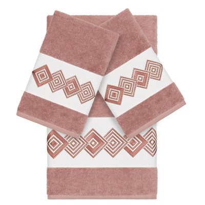 Noah 3 Piece Turkish Cotton Towel Set -  Linum Home Textiles, EMH30-1BT2HT-NOAH