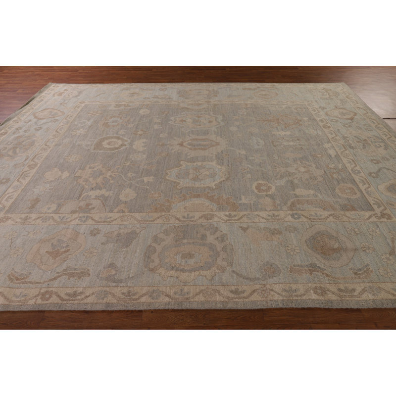 Tapis oriental gris Oushak 9x12
