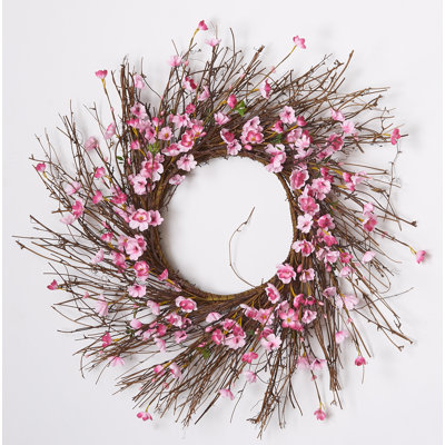 Couronne de fleurs de cerisier 22 po