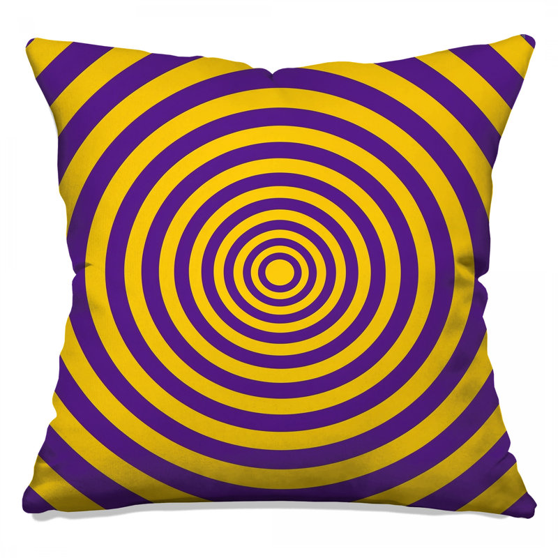 Vibrant Optical Art Reversible Throw Pillow, 26 x 26 inches