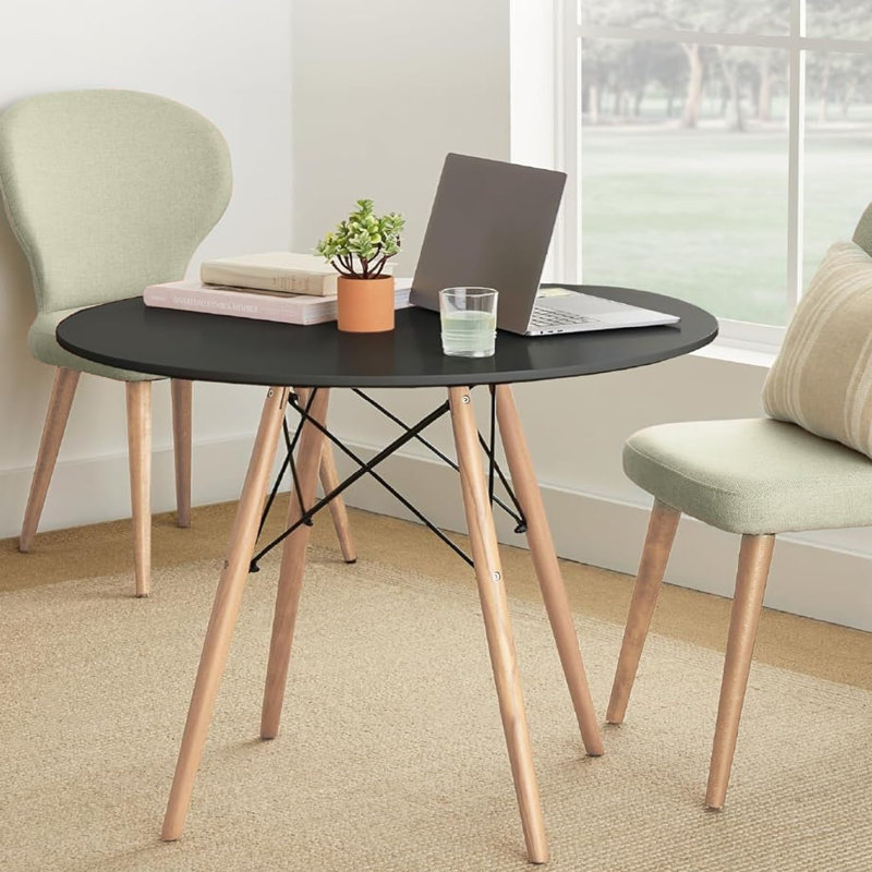 Table de salle à manger Philean, Noir, H 28,7 po x L 39,3 po x l 39,3 po