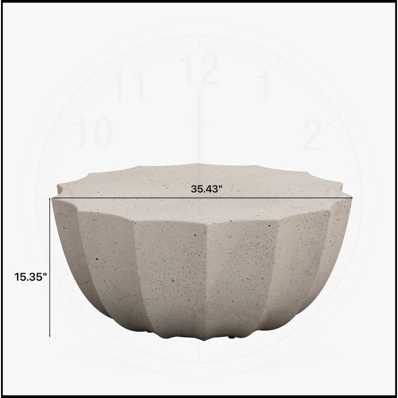 Table basse imperméable 35,43 po, Blanc