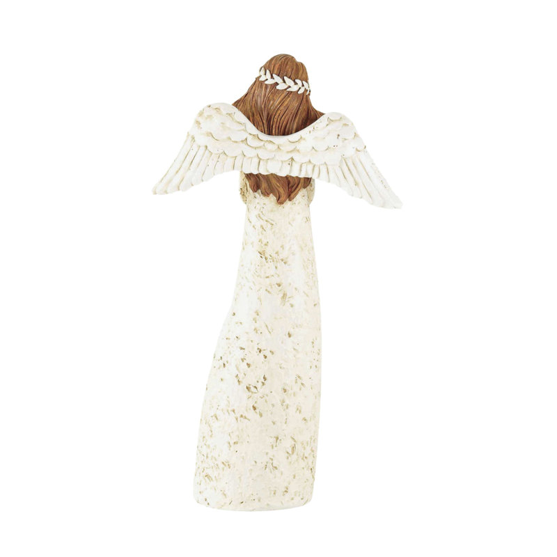ANGEL WITH HEART RSN 8"H