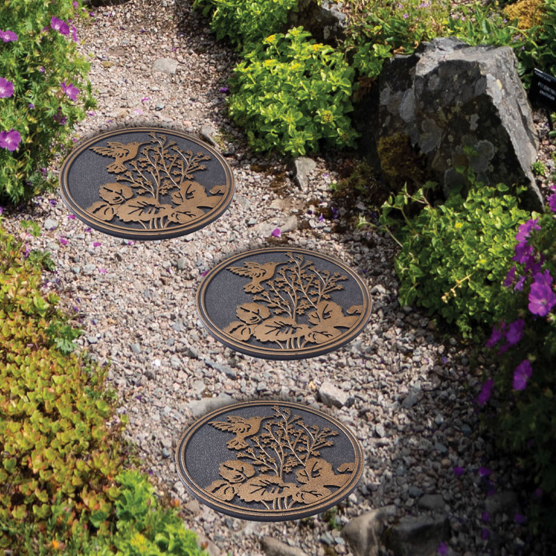 Weather Resistant Rubber Hummingbird Stepping Stone