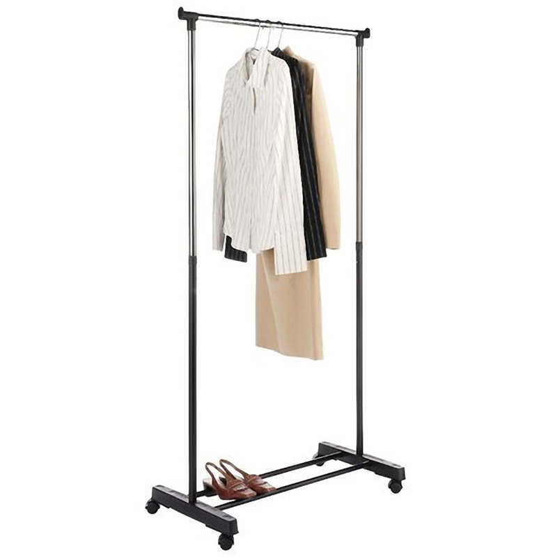 Portemanteaux vertical et horizontal à une barre avec étagère à chaussures