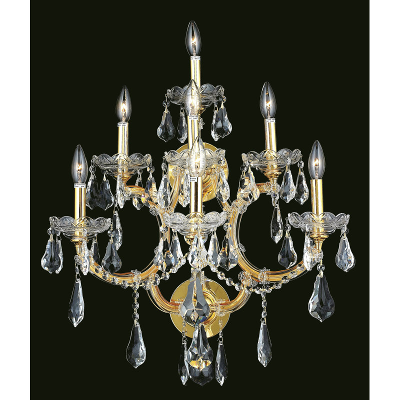 Stockard Wall Sconce, Gold, Royal Cut, Crystal Clear