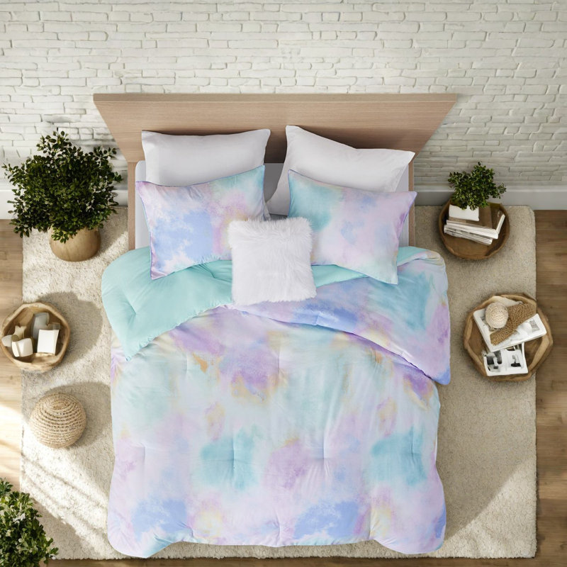Ensembles de literie Dreamy Watercolor, édredon en polyester avec caractéristiques hypoallergéniques