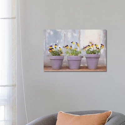 Pansy Still Life I 1 Piece Wrapped Canvas Wall Art