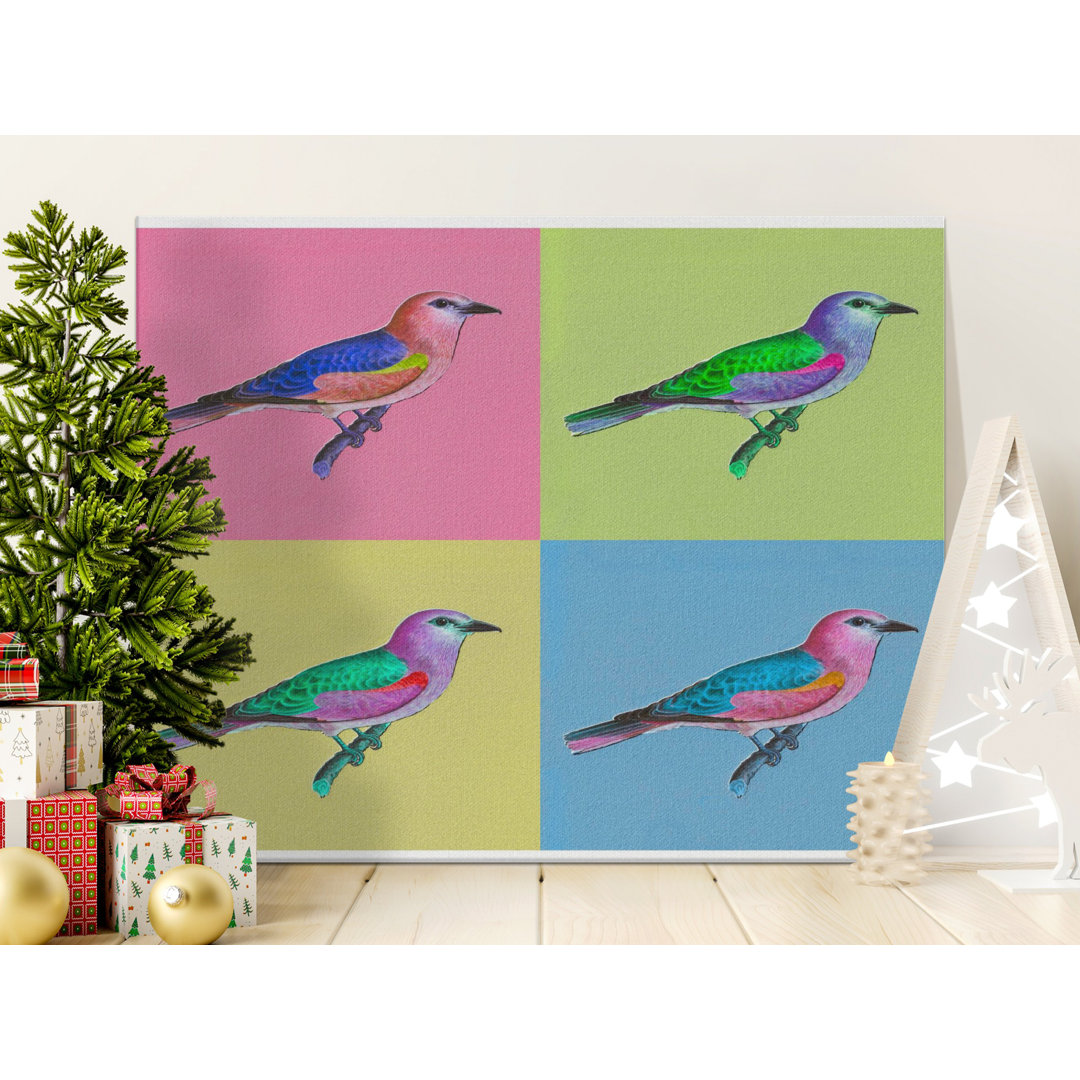 Vibrant Pop Art Birds Canvas Wall Art