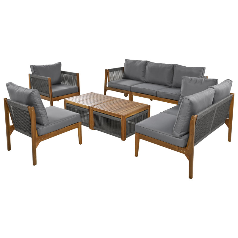Garden Conversation Set For 6-7 People Gray, Gray