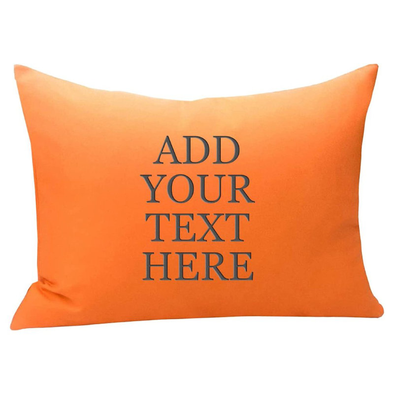 Taie d'oreiller en microfibre Lapo, Taie d'oreiller de 13 po x 18 po, Orange, Oui