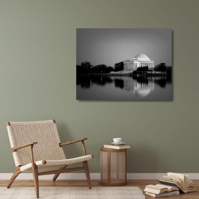 Highmith, Carol Canvas Art: Jefferson Memorial, Washington, D.C. Number 2, Black and White Variant