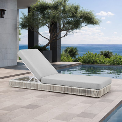 Chaise longue d'extérieur en métal Poveromo