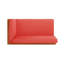 Banc de coin droit, couleur rouge - structure en bois avec banc à coussins anti-éclaboussures - aspect classique