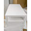 Table de chevet blanche moderne avec 2 tiroirs et tablette ouverte Vast
