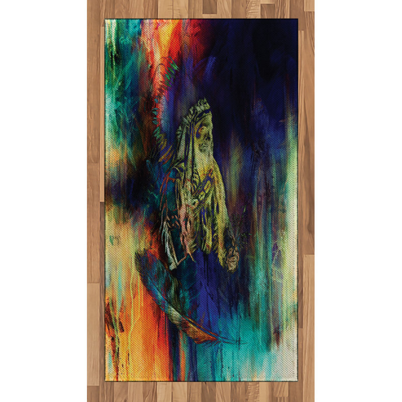 Tapis décoratif Tribal, Rectangle 2 pi 7 po x 5 pi