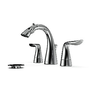 Da Vinci Widespread Bathroom Fountain Faucet with Drain Assembly