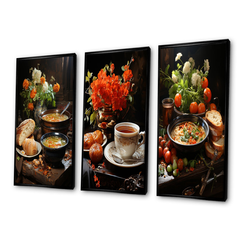 Bouillon délicat French Soup, Cadre flottant noir, H 32 po x l 48 po